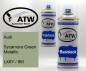 Preview: Audi, Sycamore Green Metallic, LX6Y / 8M: 400ml Sprühdose + 400ml Klarlack - Set, von ATW Autoteile West.